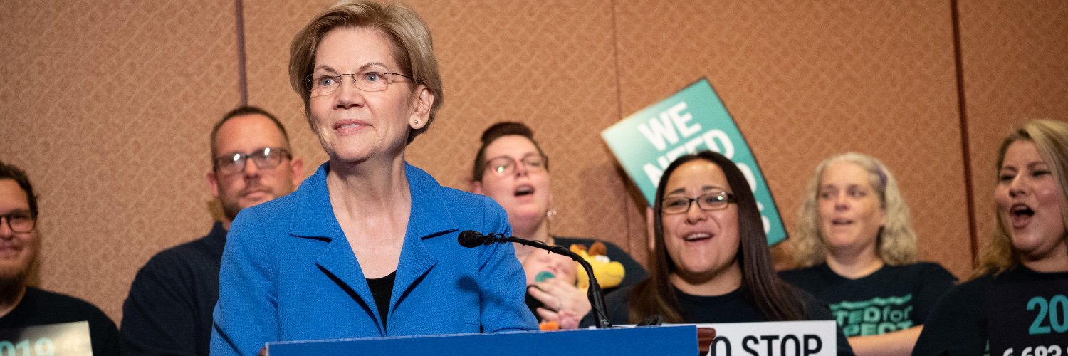 Elizabeth Warren's banner