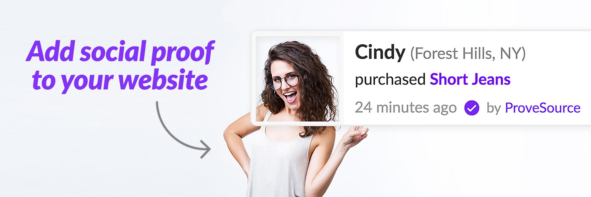 ProveSource Social Proof banner