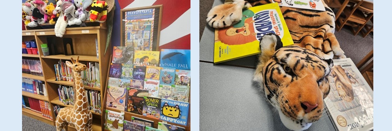 Maxwell and West Point Elementary School Library banner