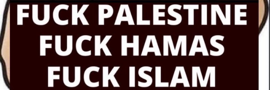 Dogs over Moslems banner