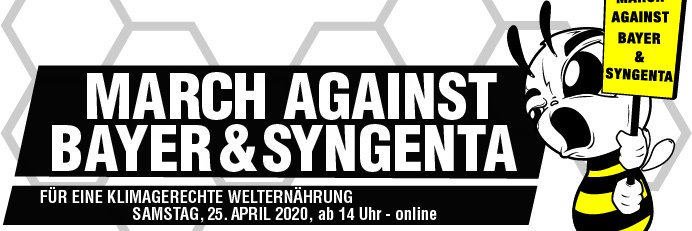 March against Monsanto&Syngenta banner