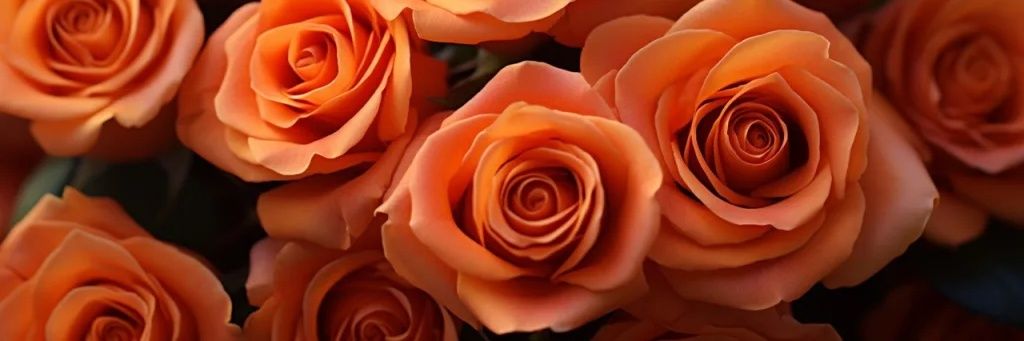 Orange rose banner