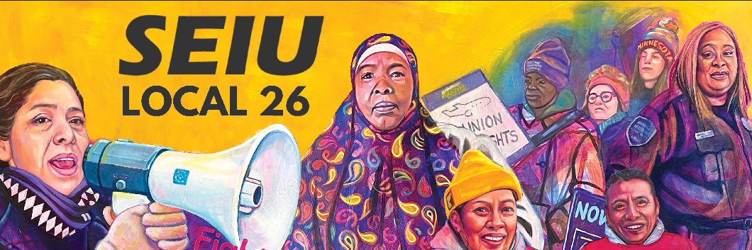 SEIU Local 26's banner