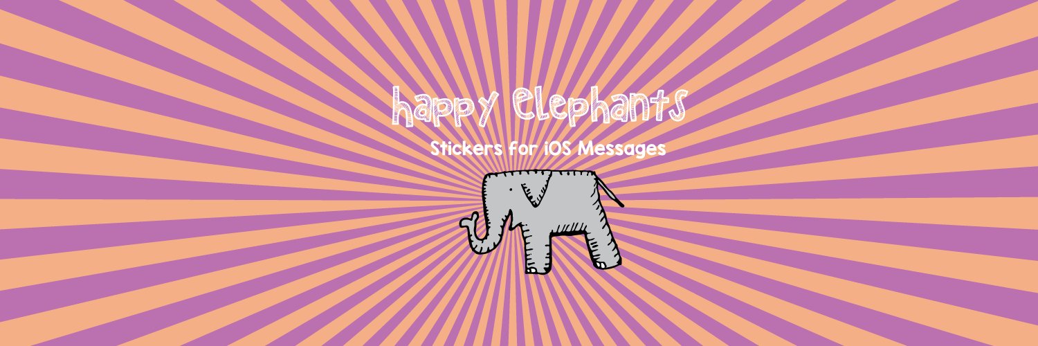 Happy Elephant Stickers banner