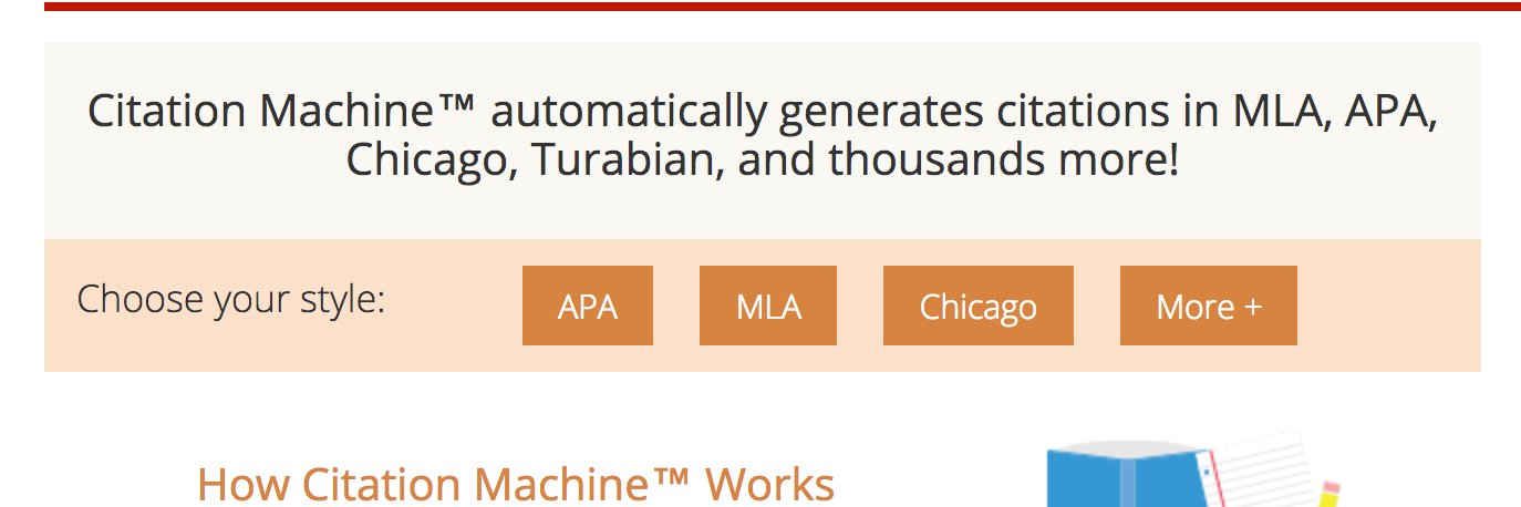 Citation Machine banner