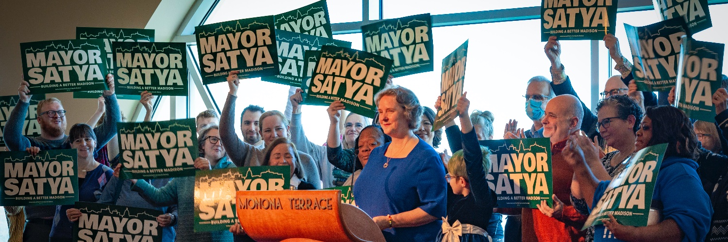 Mayor Satya Rhodes-Conway banner