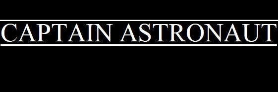 Capt Astronaut 🛰 banner