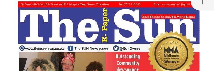 The Sun Newspaper (Gweru) banner