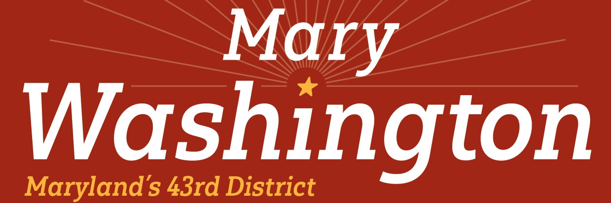 State Senator Mary Washington banner