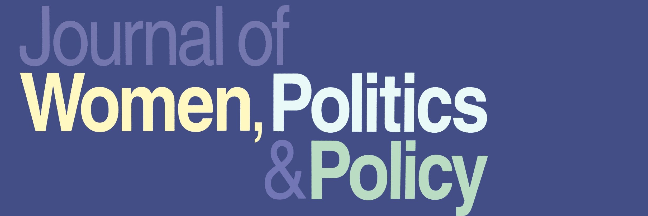 Journal of Women, Politics & Policy banner