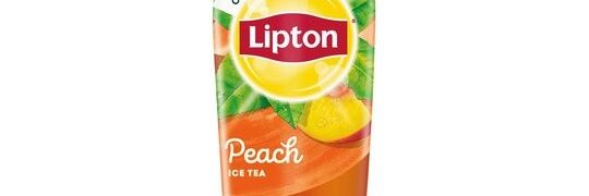 A Cold Bottle of Lipton Peach Ice Tea banner