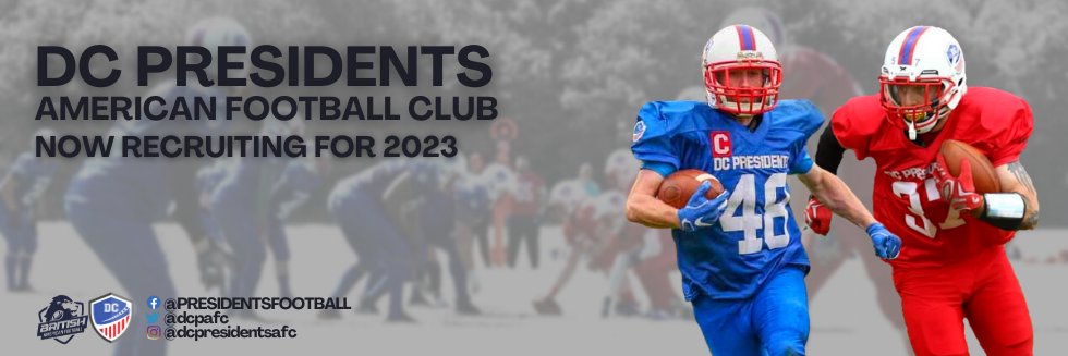 Durham County Presidents American Football Club banner