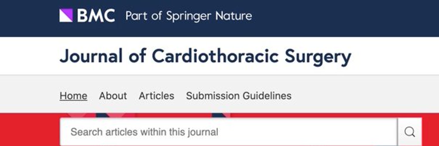 Journal of Cardiothoracic Surgery Profile Banner