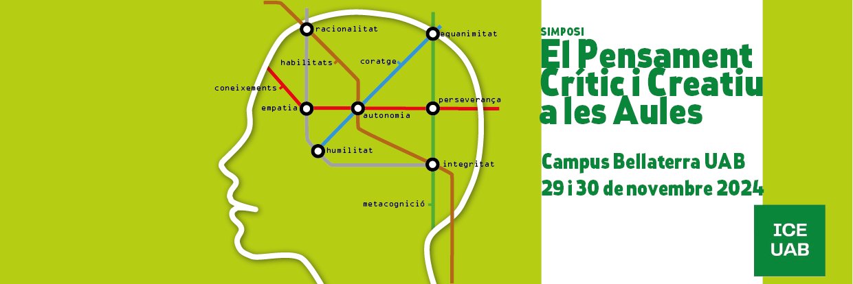 Simposi Pensament Crític i Creatiu a les Aules banner