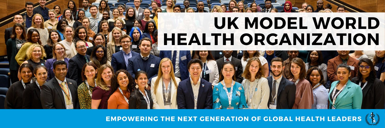 UK Model World Health Organization banner