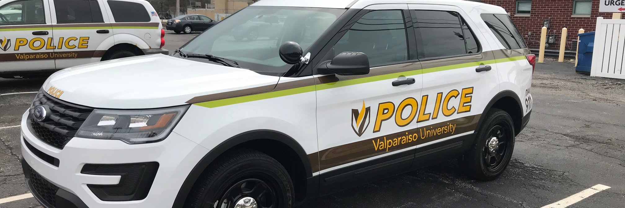 Valparaiso University Police Department banner