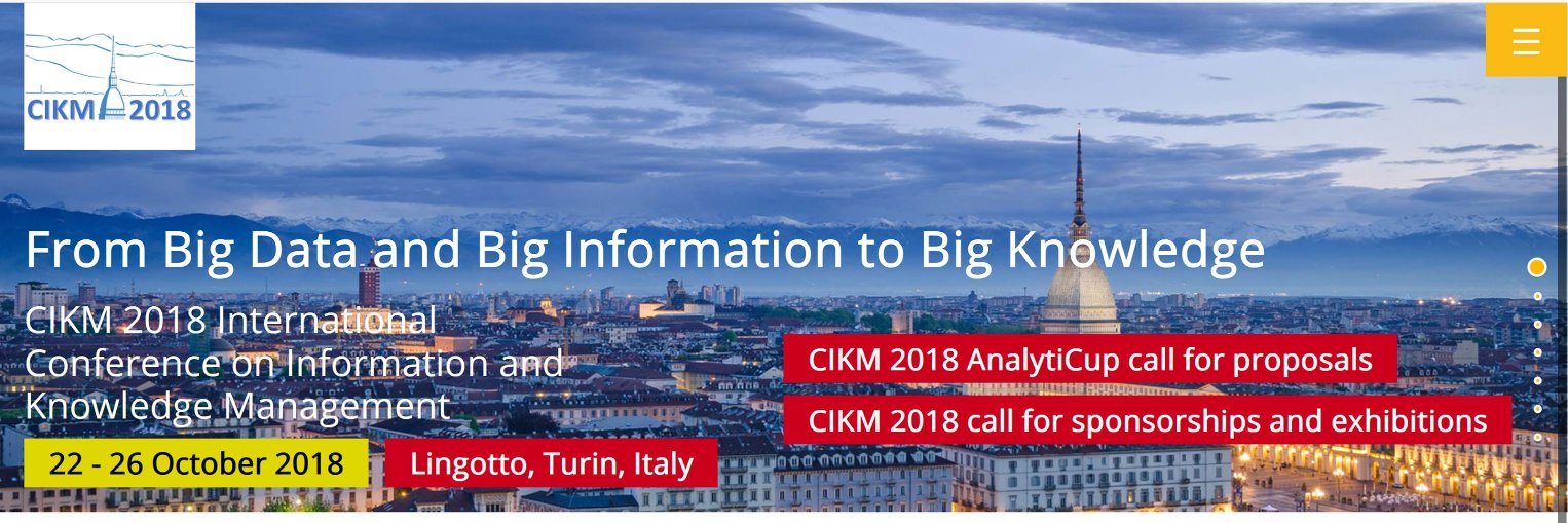 CIKM 2018 banner