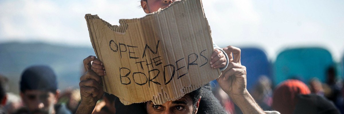 Border Abolition Can't Wait's banner