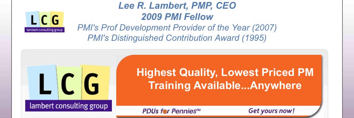 Lee R. Lambert — One of the Founders of the PMP banner
