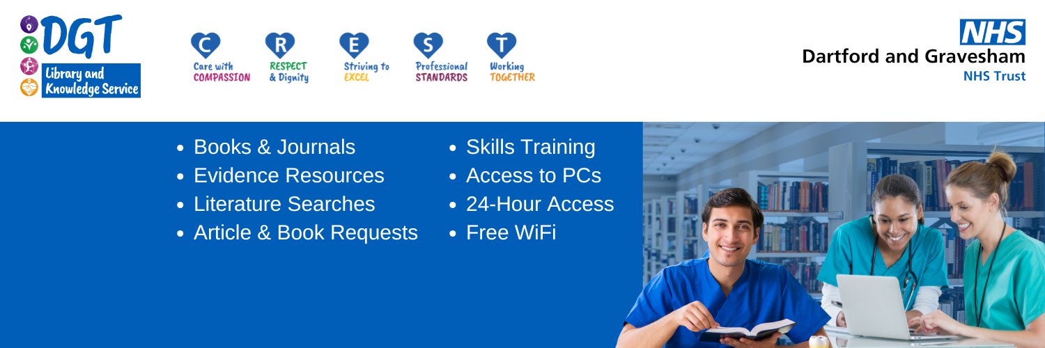 Library Services at Dartford & Gravesham NHS Trust banner