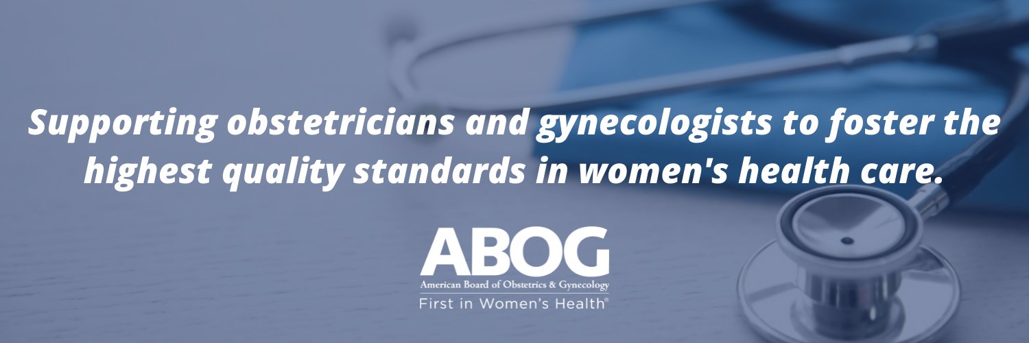 American Board of Obstetrics & Gynecology (ABOG) Profile Banner