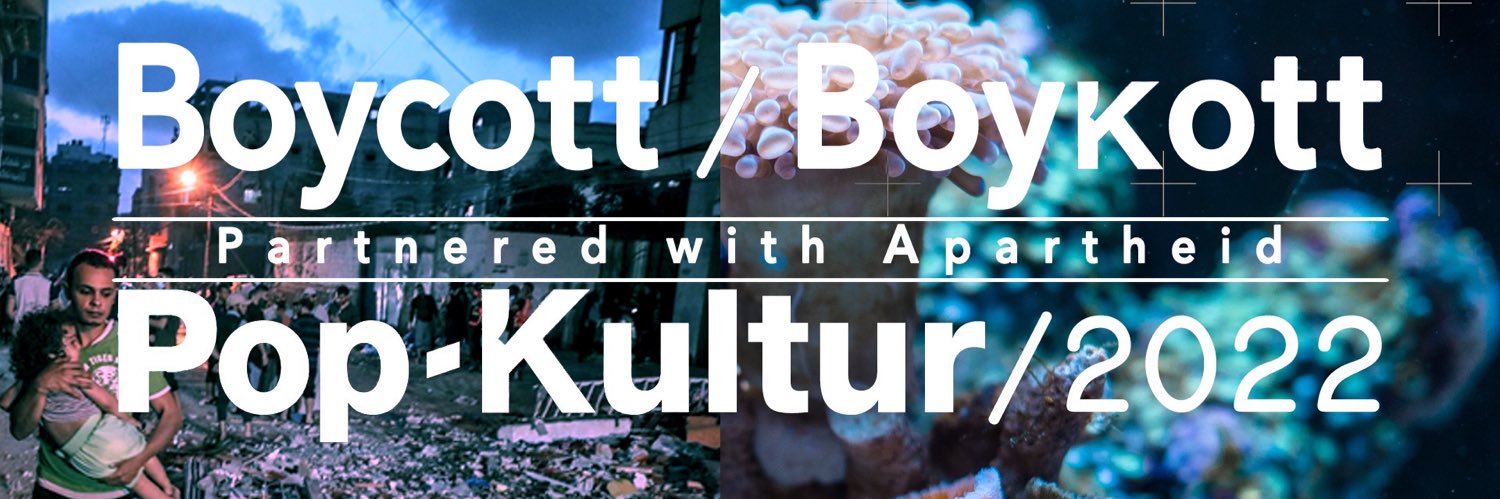 Boycott Pop-Kultur Festival banner