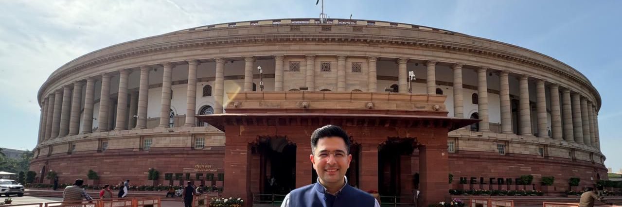 Raghav Chadha banner