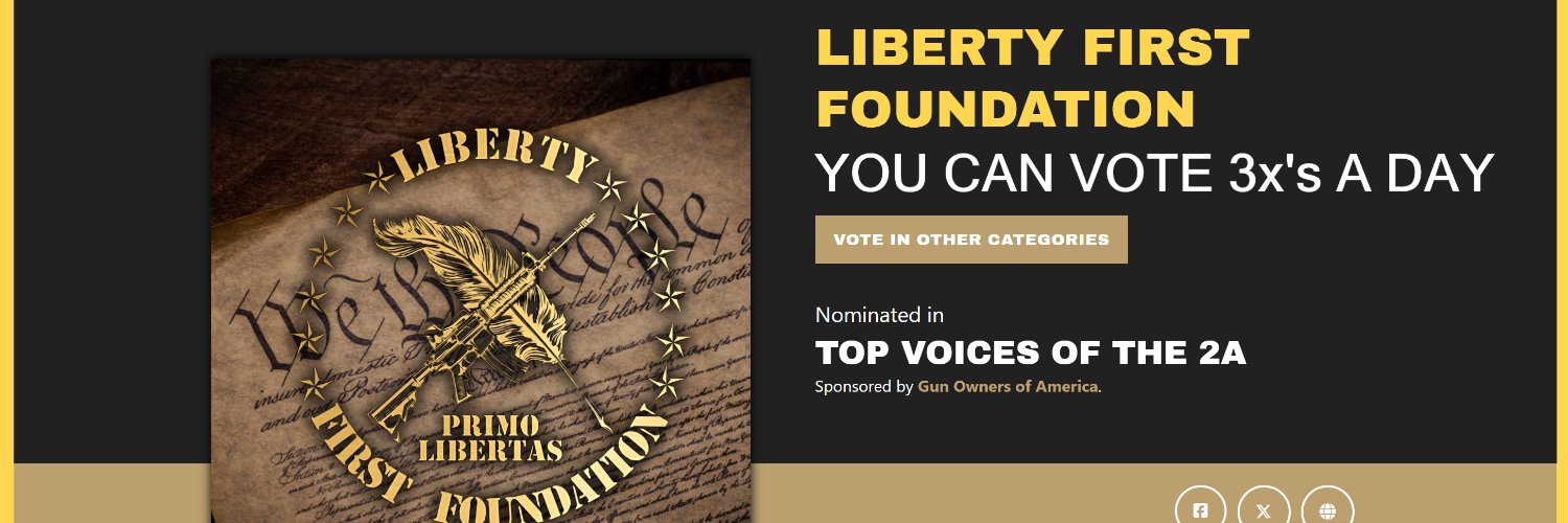 The Liberty First Foundation's banner