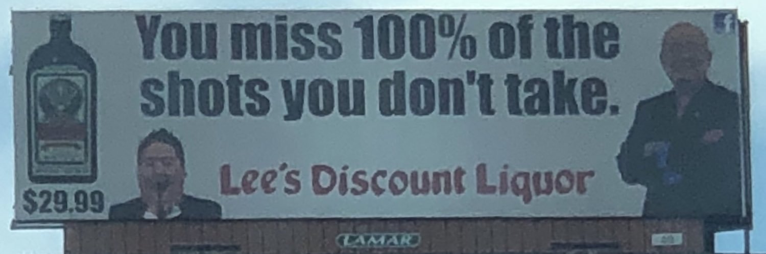 big L banner