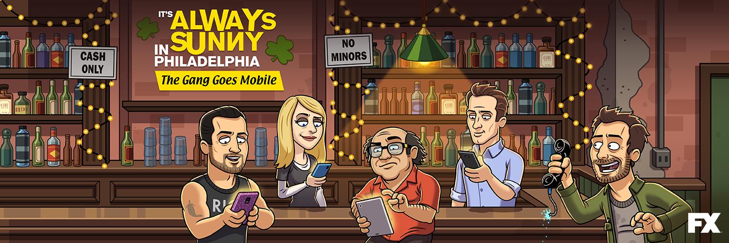 Always Sunny: The Gang Goes Mobile's banner