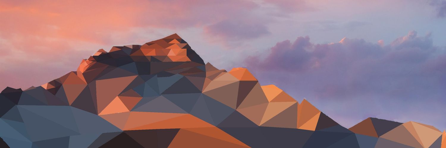 Poly компания. Объемные абстрактные фигуры. Low poly персонаж. Полигональные горы. Геометрический фон.