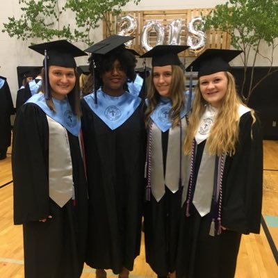 Martha Layne Collins High School Class of 2018! Alaina Coleman, Nylah Smith, Mary Callaway LeBus, and Hannah Cleary