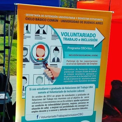 Programa de Voluntariado de la Secretaría de Extensión y Bienestar estudiantil del CBC-Universidad de Buenos Aires.