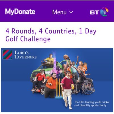 24 hours, 72 holes, 4 golfers, June 22 -- Wales, England, Scotland, N. Ireland -- Raising money for the Lord's Taverners.