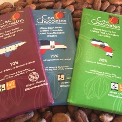 First Miami's Bean to Bar Chocolate Makers. 14 years rocking chocolate scene in Miami. #MiamiBeanToBar chocolates are made w/ 100% worldwide single bean cacao.