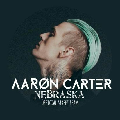 Welcome to the Official Nebraska Aaron Carter Street Team. New CD #LøVë is out!!! Make sure to follow AC @aaroncarter   checkout tour dates at https://t.co/arpVsH9vfR