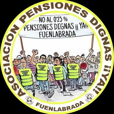 Este es el Twitter oficial de la Asociación  legalmente constituida Pensiones Dignas Ya Fuenlabrada.