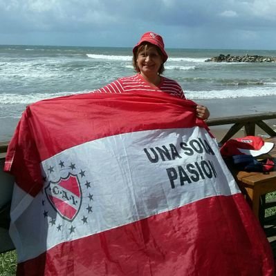 hincha fanática  de Independiente.