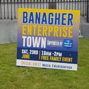 Banagher Enterprise Town will take place on 23rd June, this is a fantastic opportunity for Banagher and surrounding areas to showcase the best of the area.