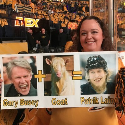 Just a few peeps who make funny and encouraging signs for the Nashville Predators. You can find us at the glass in front of section 103 on game days!