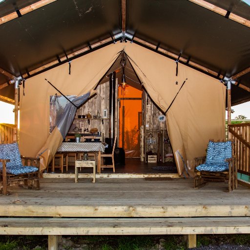 Luxury safari tent glamping in the beautiful South Wales hills, with your own private hot tub!
