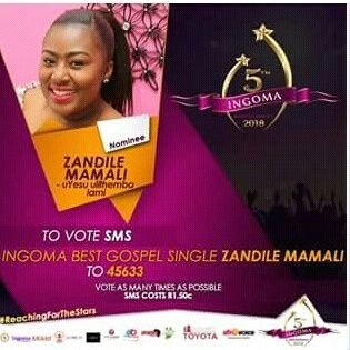 ndicela support for sthandwa Sam nominated kwi awards so pls ndiyacela umntu ngumntu ngabantu ,INGOMA BEST Gospel Single Zandile Mamali 45633 plss support
