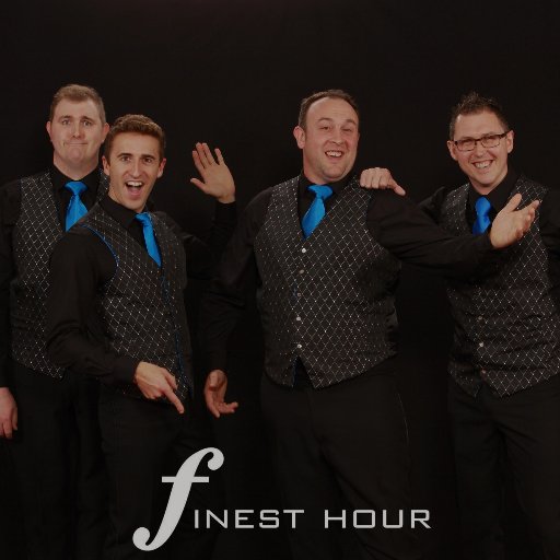 We are Finest Hour, the 2017 European Champion Quartet. We are 3/4 Williams and 1/4 Pipe. We want to sing for you, so get in touch!😀