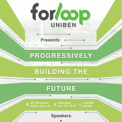 forloop Uniben is a community of software developers and enthusiasts in Uniben. Join us, let's build the tech ecosystem together!