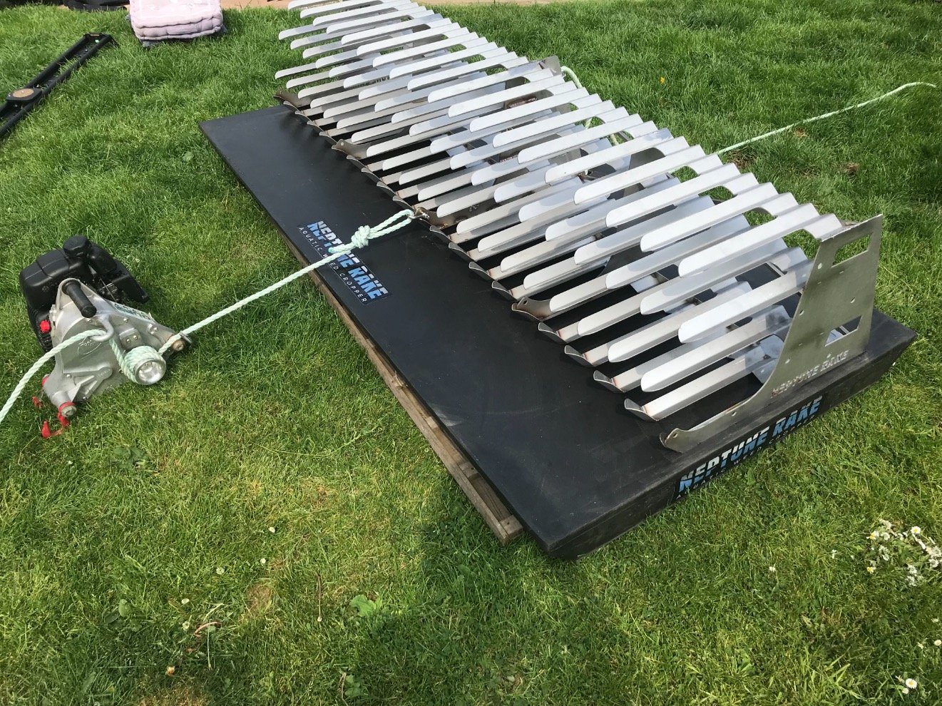 Neptune Rake, lake management tool. patent pending GB 1807601.8
