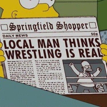 Combining our favorite things: #ProWrestling and #TheSimpsons.
