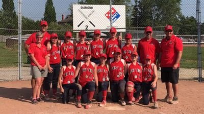 Napanee express Bantam girls fast pitch team.