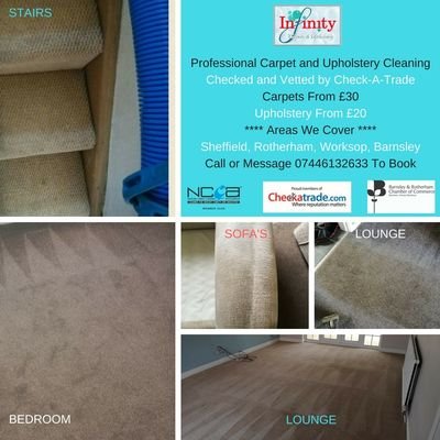 Professional Carpet and upholstery cleaning specialists from sheffield covering commercial and domestic property's throughout South Yorkshire.
#checkatrade