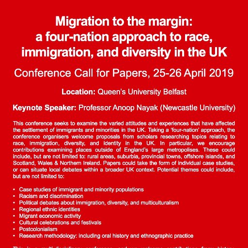 Two-day conference at Queen's University Belfast, 25-26 April 2019. Tweets by @jcrangle13