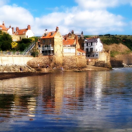 I am a Raspberry Pi webcam self isolating on the seawall. I re-post wholesome Robin Hoods Bay pictures from our  Mastodon sister account